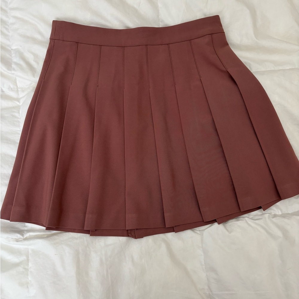 Pleated Brown Skirt